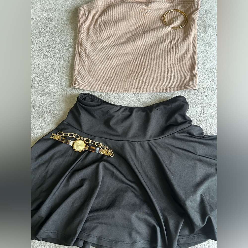 Chic Black Skater Skirt